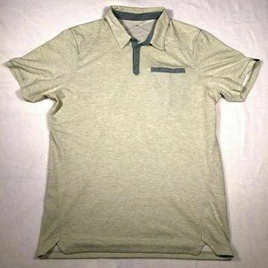 Oakley Men's Gray Solid Polo Short Sleeve Button Down Collared Casual T-Shirt